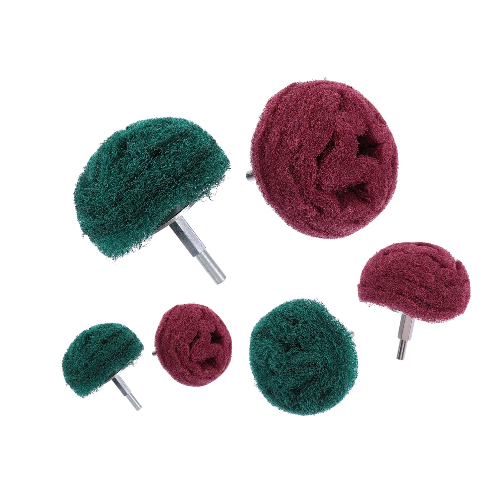 PRETYZOOM 2sets Polishing Brush Parts Sanding Head Abrasive Wheels Polishing Equipment Supplies for Metal Cleaning 6pcs*2