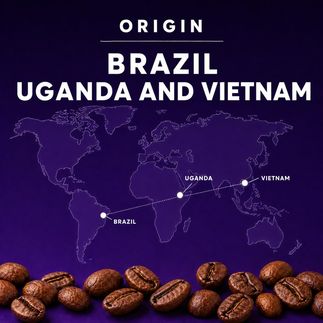 UMBRELLA KUGA Espresso in grani 1 kg, chicchi interi, tostatura lenta belga, 30% Arabica & 70% Robusta, cioccolato-nocciola, intenso, basso in acidità, per macchina automatica, espresso & moka