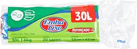 Embalixo Saco Lixo Wecycle Reforçado Azul 30 Litros
