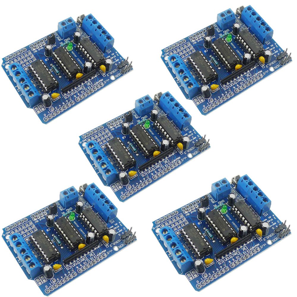 Amazon.co.jp: KKHMF 5 個 L293D モータ ドライバー拡張ボード 基板