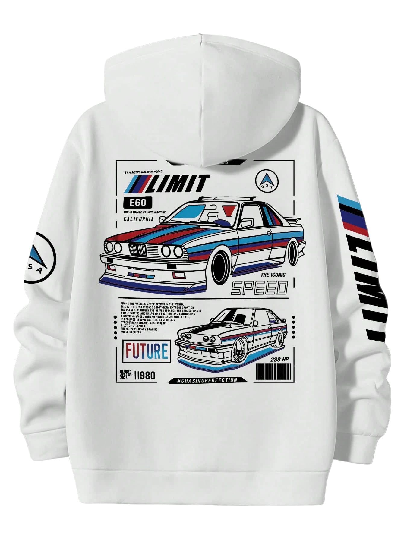 sxv style Limit Casual Loose Fit Car Graphic Thermal Lined Hoodie Sweatshirt, Autumn-picture-32