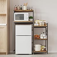 Vista 5 de Mini soporte para refrigerador de 6 niveles con almacenamiento, mini estante para refrigerador, mini barra de café con espacio para mini