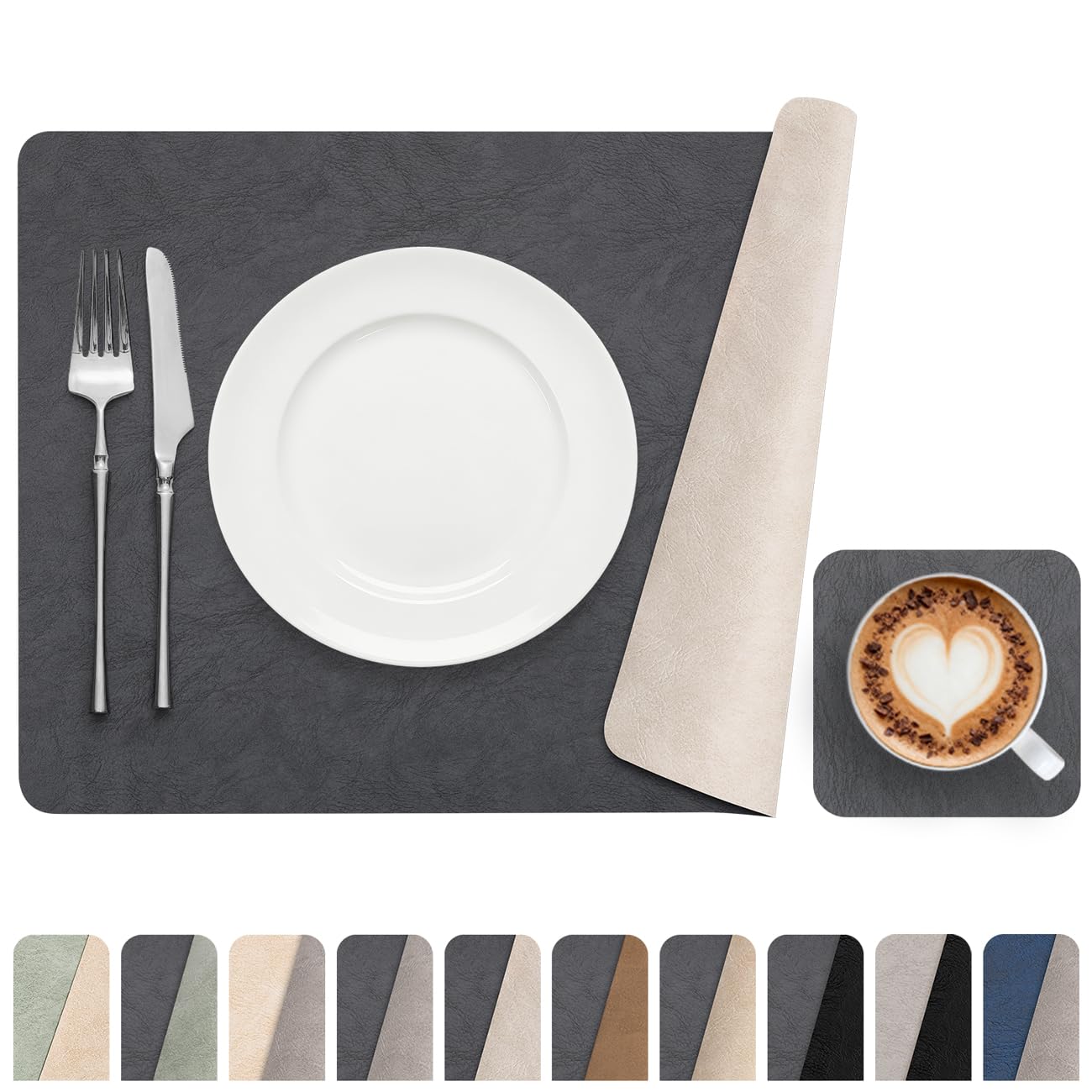 Banchif Platzsets abwaschbar Tischsets Untersetzer Platzdeckchen 4er Set