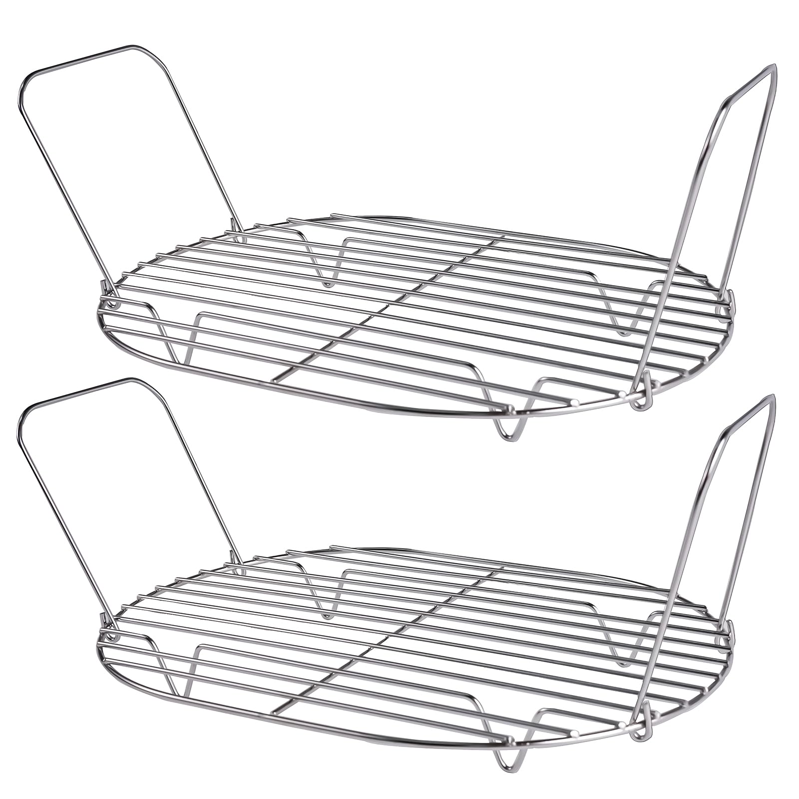 Steam and Roast Rack Stainless Steel Compatible with Ninja Foodi Possible Cooker Pro 8.5 Qt MC1000, MC1001, MC1010 Series Slow Cooker Crock Pot Oval Pack of 2