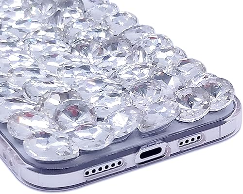 Miniatura 8 de Bonitec Funda compatible con iPhone 13 Pro para mujer, con purpurina 3D, funda de lujo con diamantes de imitación de cristal brillante y diamantes