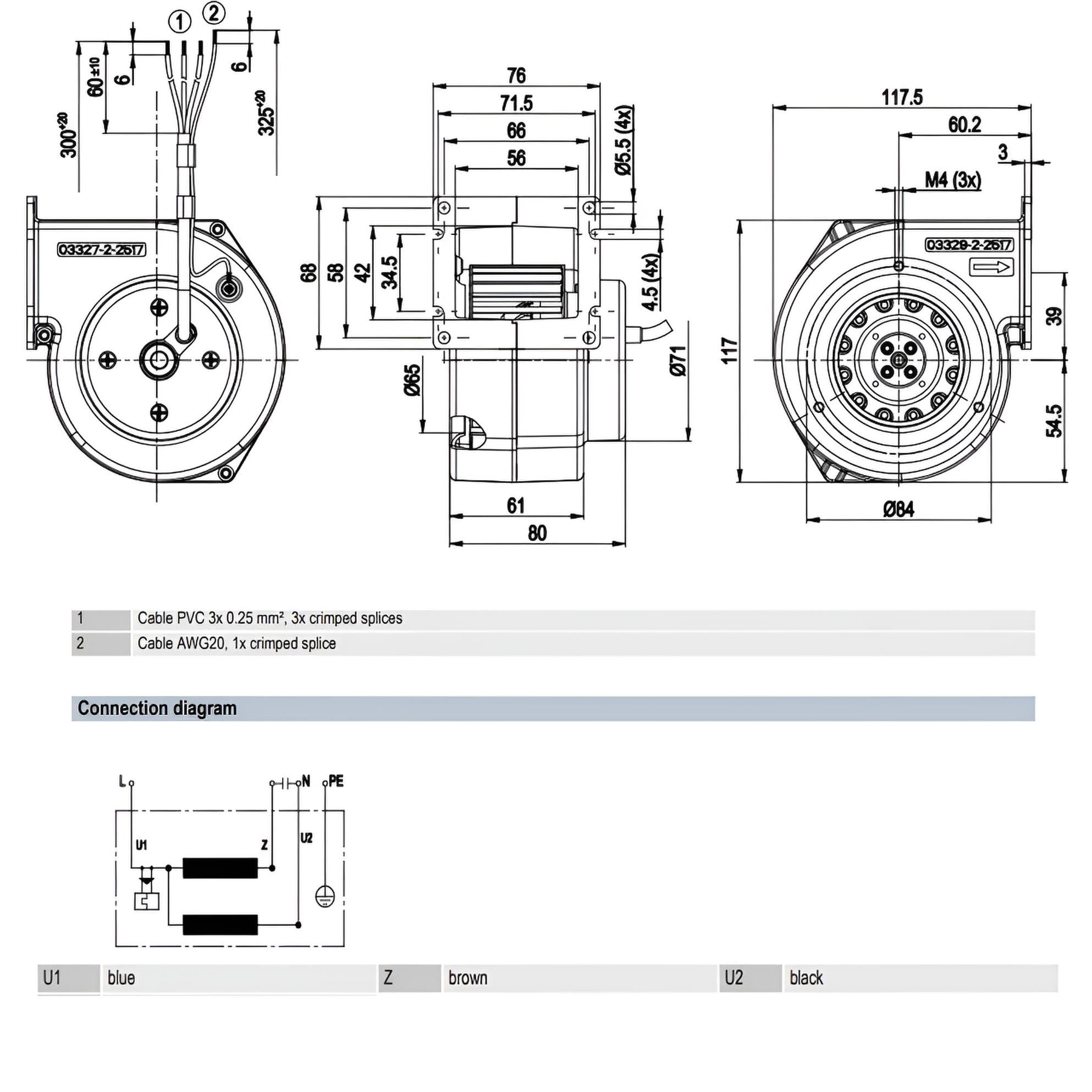 EBM PAPST G2E085-AA01-01 Druckgebläse Radialgebläse 230V Zentrifugal Industriegebläse