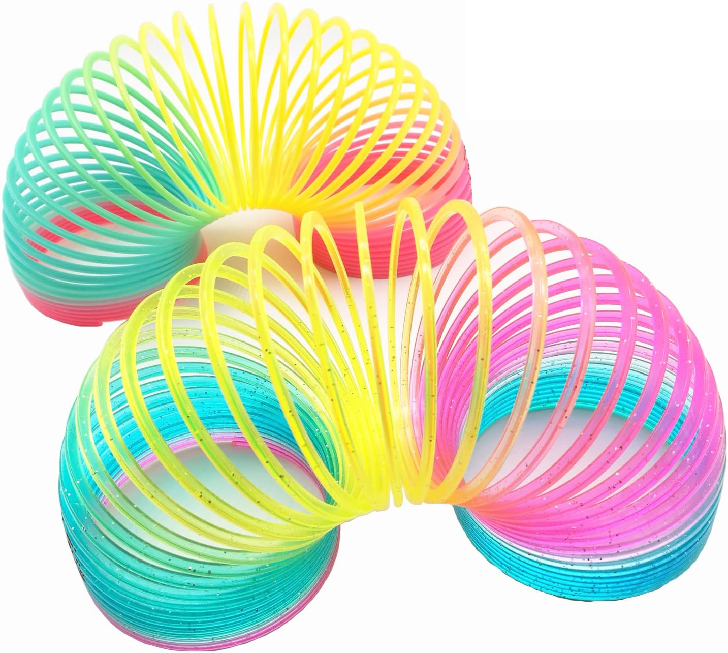 Amazon.com: JTTPJOO Magic Spring Rainbow Toy - 8.5 cm,2 Pack (Neon ...