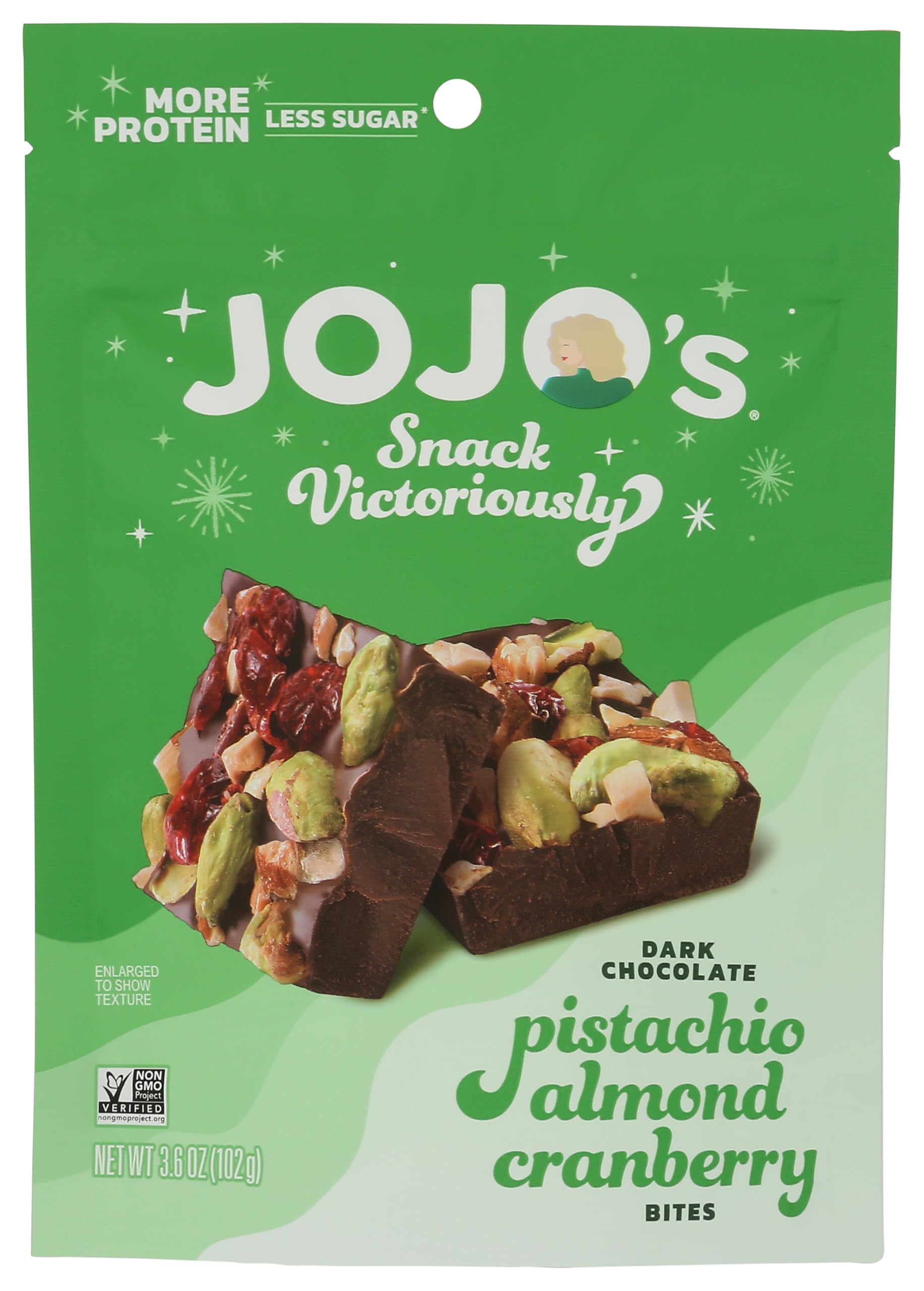Jojos Chocolate Low Sugar Dark Chocolate Pistachio Almond