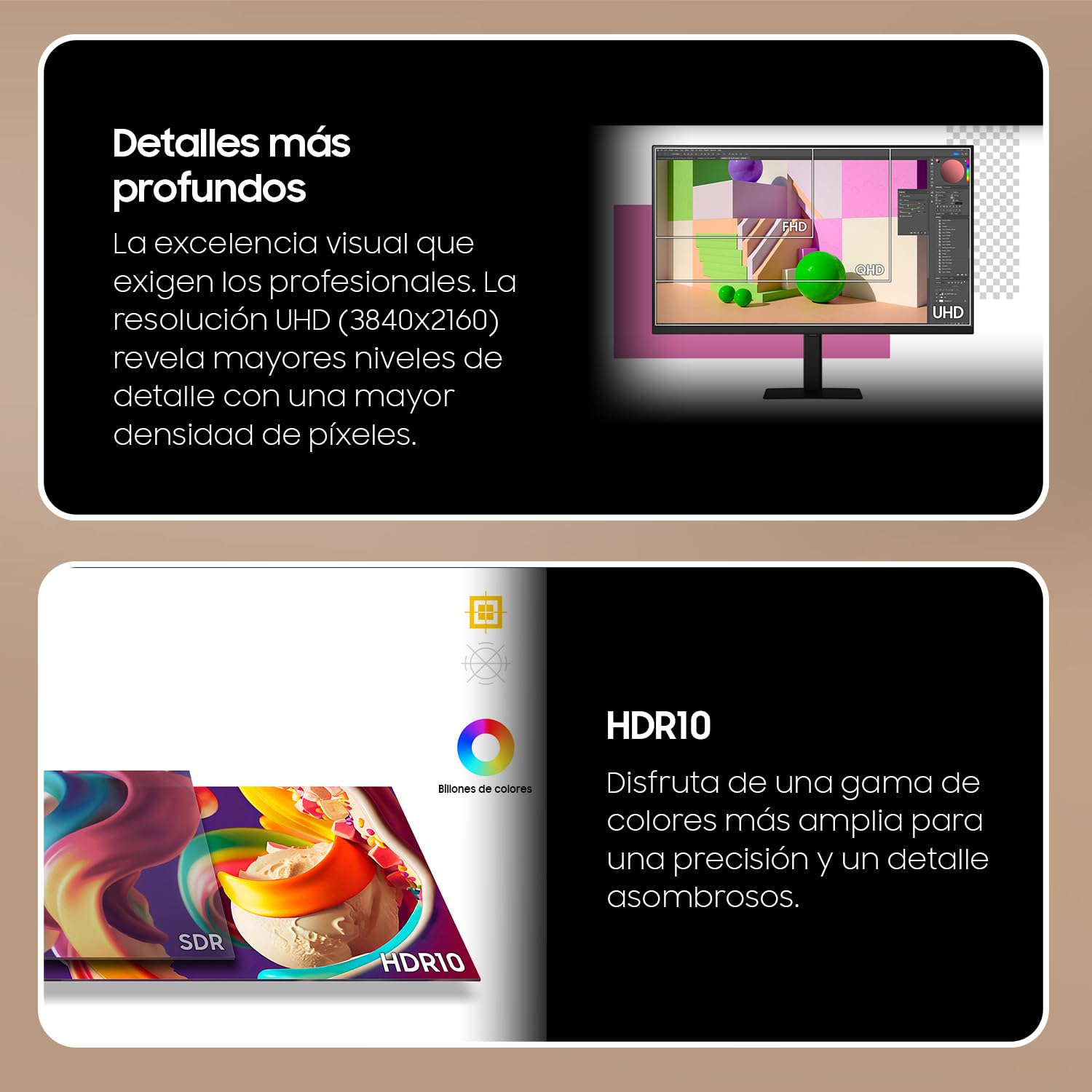 Samsung LS32D700EAUXEN - Monitor Viewfinity S7 de 32" UHD (3840 x 2160, 16:9, 60Hz, 5ms, Modo Eye Saver, Flicker Free), Negro, Versión 2024
