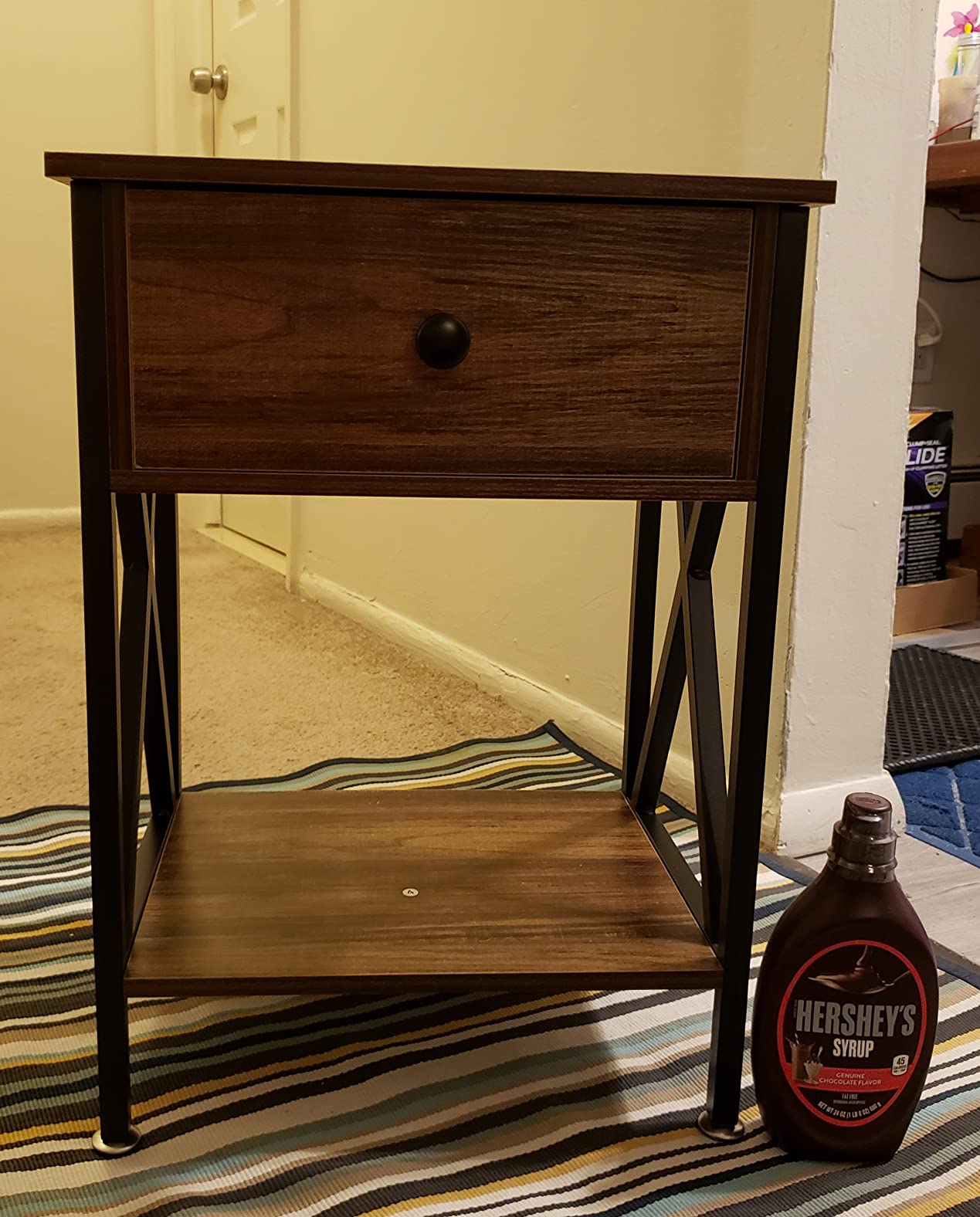 16/mo Finance VECELO Nightstand,Side End Table with Drawer,Storage