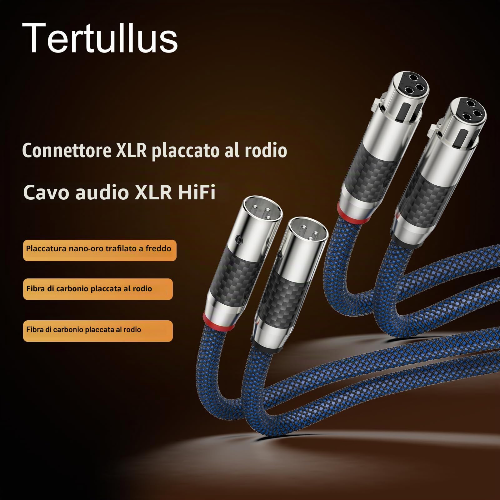 Tertullus Cavo audio XLR High End, 1,5 m, XLR maschio a femmina, Hi-Fi, placcato argento, OFC xlr Stereo per CD, Power Amplifier, altoparlante monitor, amplificatore per cuffie
