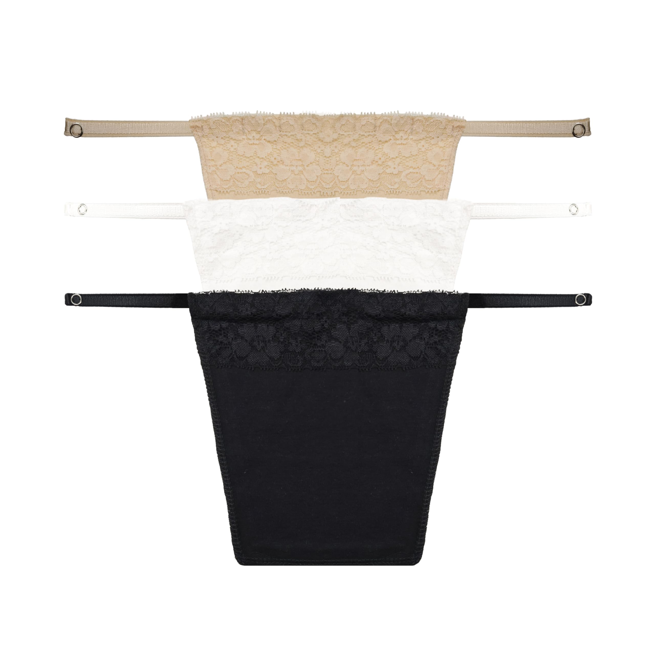 Cotton Clip On Camisole for Women Mock Lace Deep Neck Cleavage Cover Up Inner Cami Secret Slip for Women | Free Size