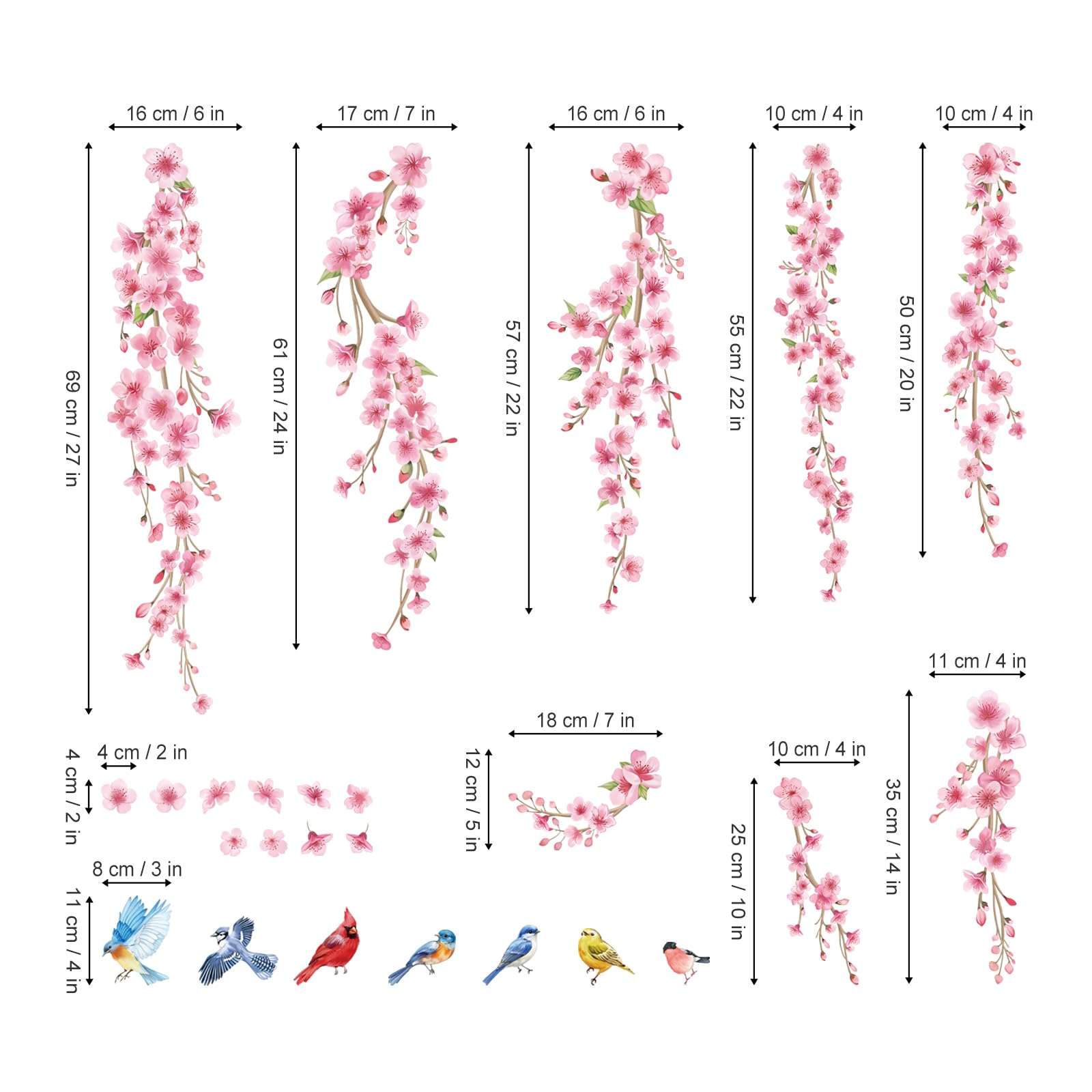 Wondever Adesivi Da Finestra Fiori Rosa - Vetrofanie Facili Da Applicare E Rimuovere - Foto 9