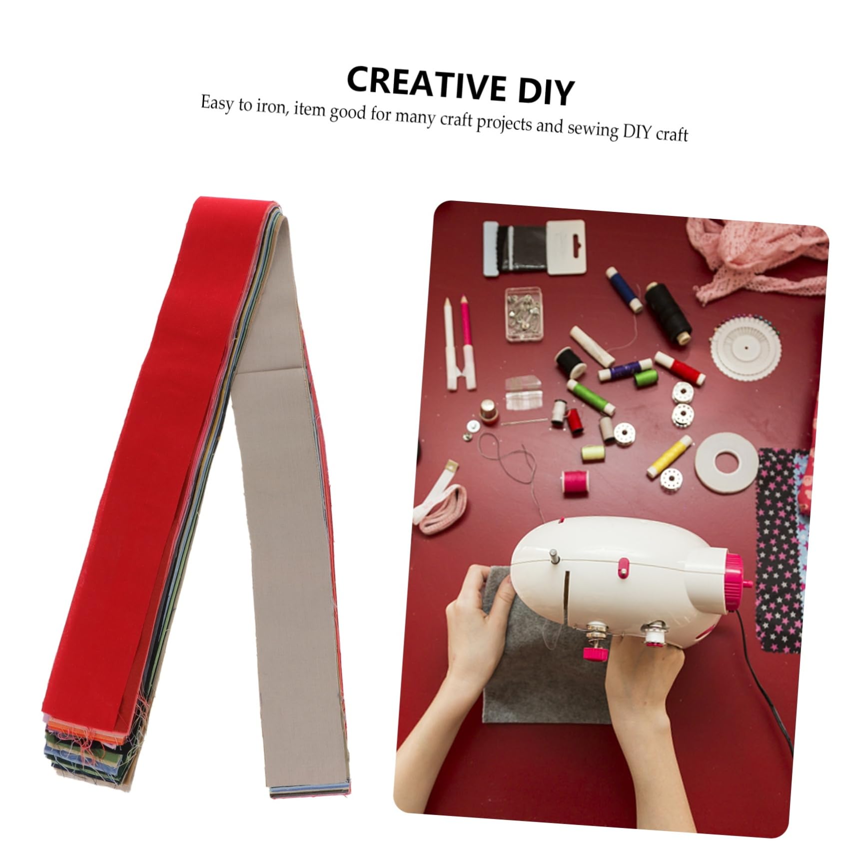 Tiras de Tela de Patchwork Decorativas 26 Piezas de Lino para Bricolaje