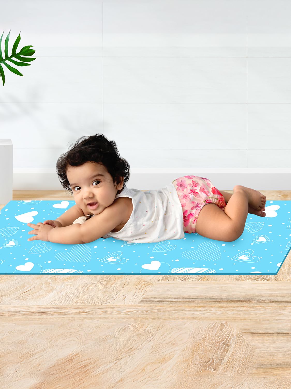 SuperBottoms Diaper Changing Mat for Baby – Waterproof & Washable Bed Protector | Super Absorbent, Lightweight, Breathable InstaDry Playmat (50cm x 70cm) – Breezy Blue (Small)-image-23