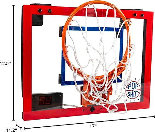 Miniatura 9 de Pop-A-Shot Super Slam - Mini aro de baloncesto para adultos  2 pelotas de baloncesto incluidas y bomba  Construido para volteos  Borde de ruptura