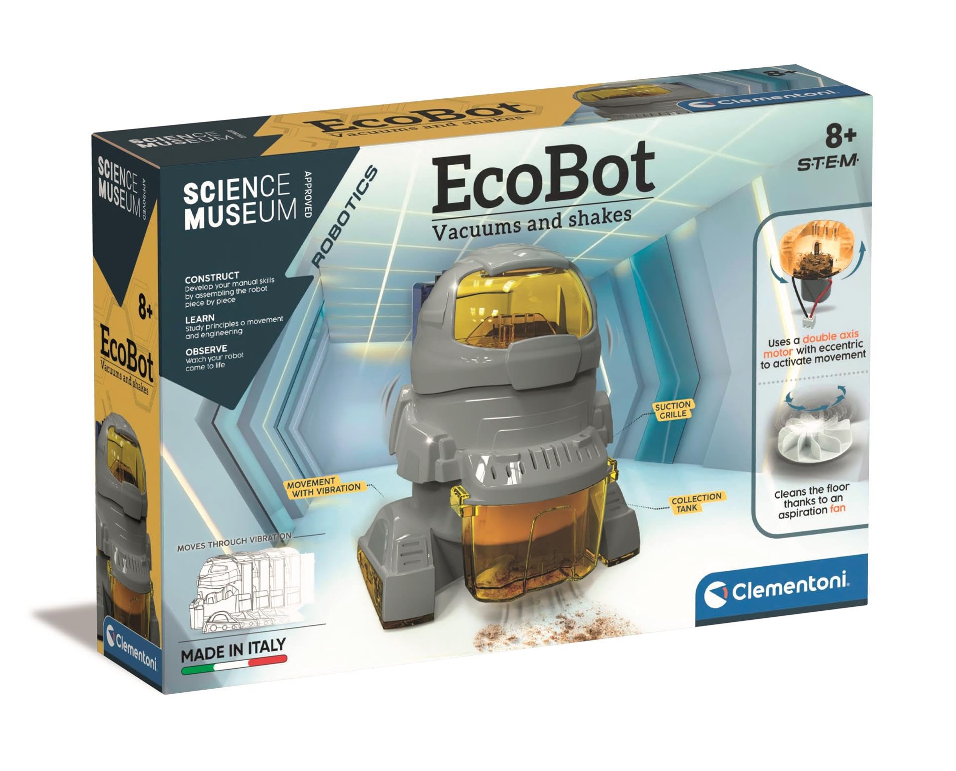 Clementoni - 61777 - Science Museum - Ecobot, robotic toy for children, ages 8 years plus