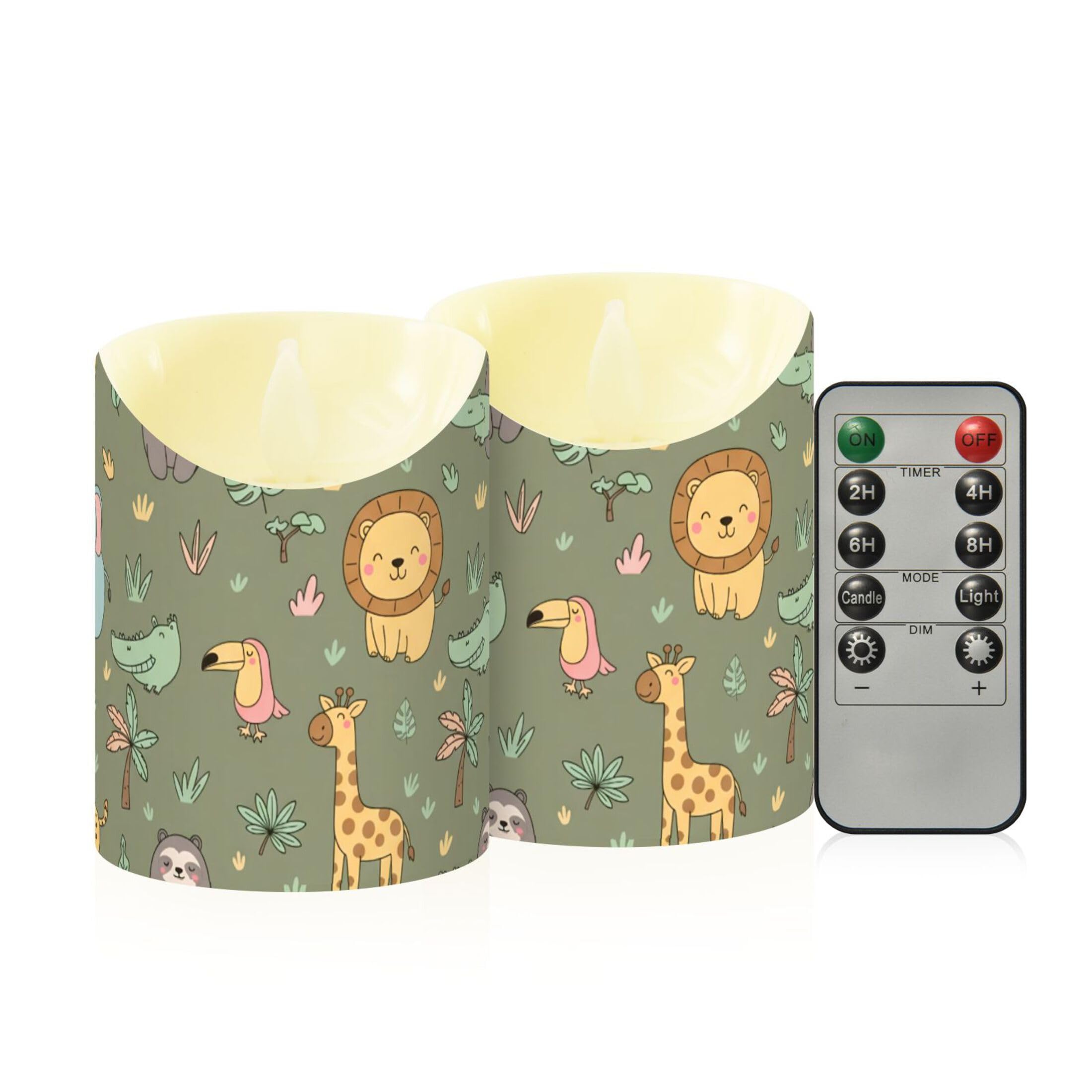 Kutsu Flameless Candles Set of 2, Battery Operated LED Flickering Candles