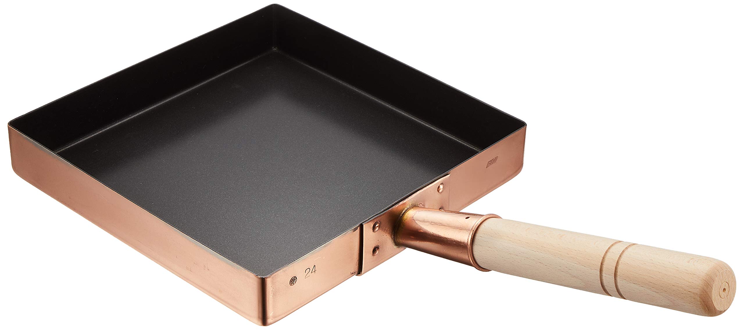 Amazon｜EBM 銅 玉子焼 関東型(フッ素樹脂加工)24cm｜玉子焼き器