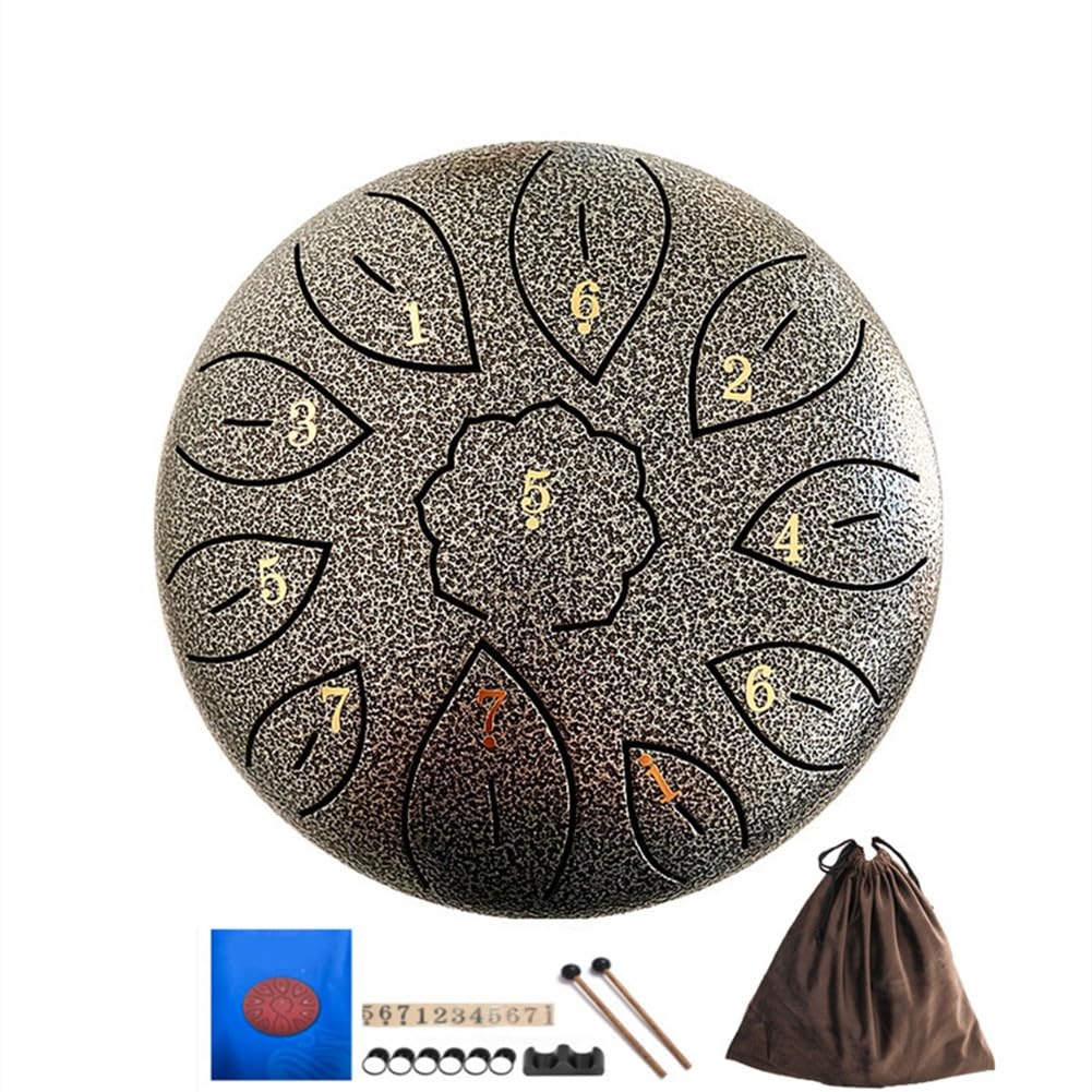 Juego de tambores de lengua de acero de 6 pulgadas con mazos y bolsa