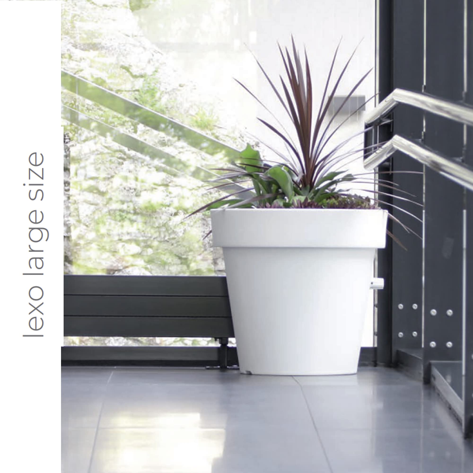LEXO ROUND 92L. Topf, Abmessungen (mm) 600x600x550, Farbe Anthrazit