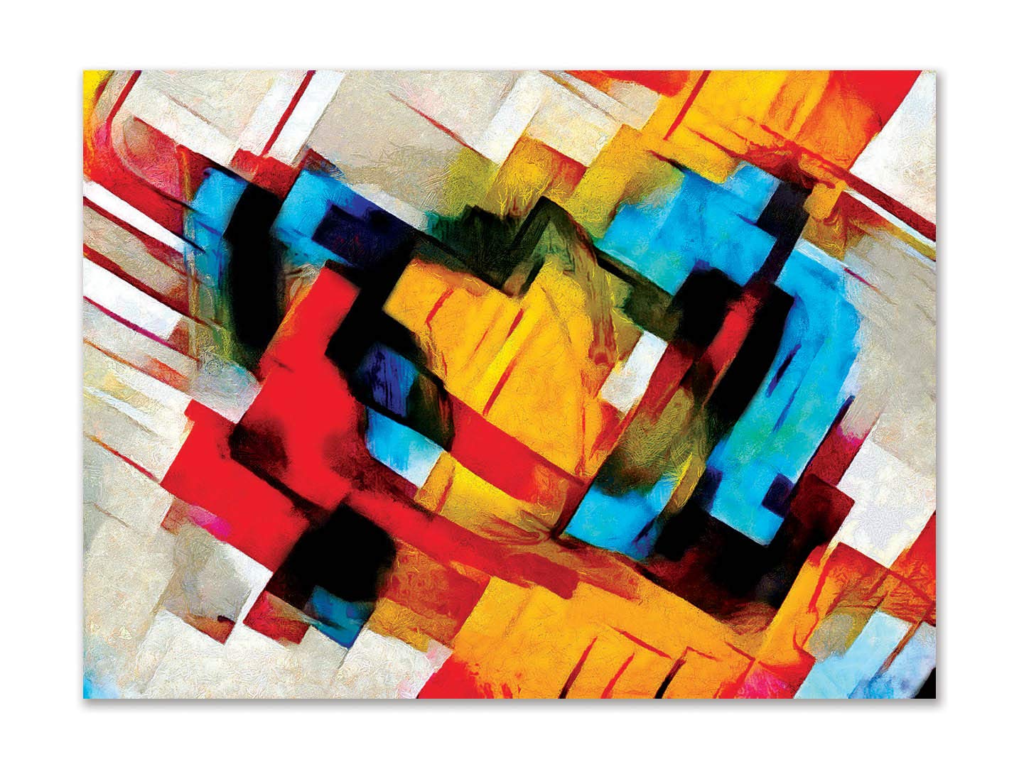 Tamatina Modern Art Canvas Paintings | Joy of Art | Abstract Art | Contemporary | Modern Art Paintings for Home décor|Size - 48X36 Inches.