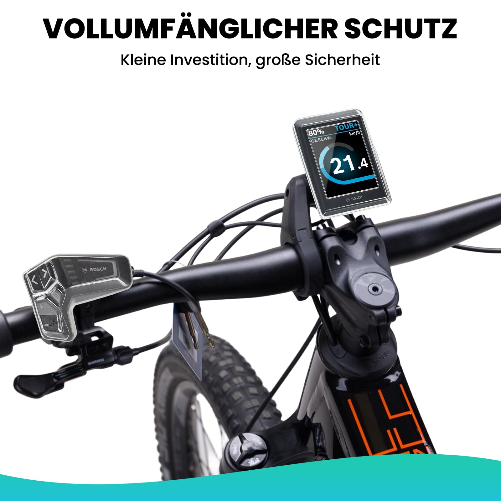 Besudo Set di custodia protettiva per unità di controllo remoto Bosch Kiox 500 & LED – Custodia protettiva protettiva da graffi urti per BHU3700 & BRC3600 Ebike accessori