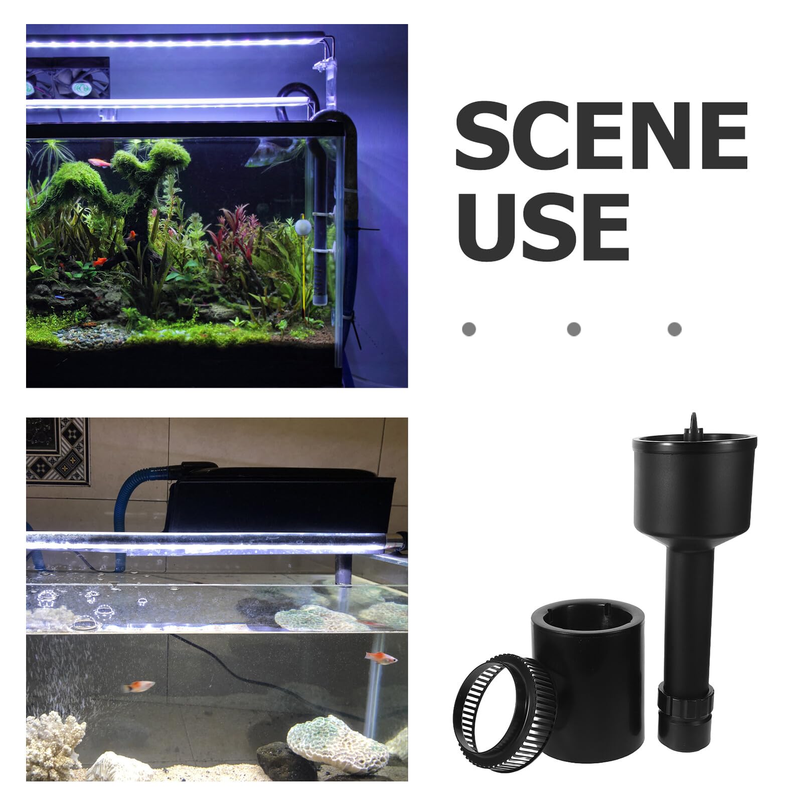 Skimmer de Superficie para Acuarios Marinos, 8000-16000l/h Negro | Filtro Skimmer para Acuario, Skimmer de Filtro de Acuario, Celebracion Otono