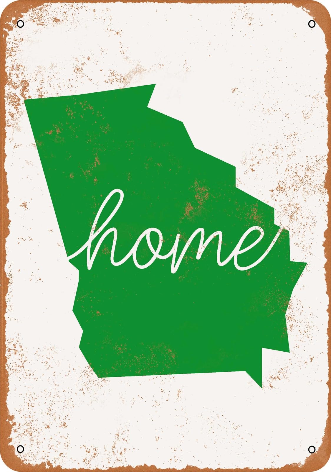 Miaomansenstore Metal Sign - Home Georgia - Vintage Look Home Decor