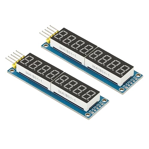 PATIKIL Módulo de pantalla LED de 8 dígitos de 0.36 pulgadas, 2 unids 3.5-5V 7 segmentos de ánodo común pantalla LED tubo digital para tablero de
