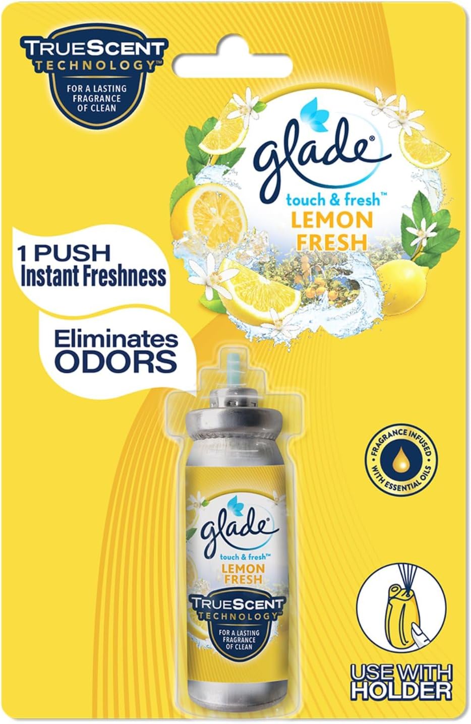 Glade Touch 'N' Fresh Lemon Aerosol Refill (12 Ml), Pack of 1