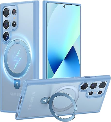 Miniatura 2 de TORRAS Funda magnética para Samsung Galaxy S23 Ultra azul compatible con Magsafe soporte, prueba de caídas de grado militar a prueba de golpes