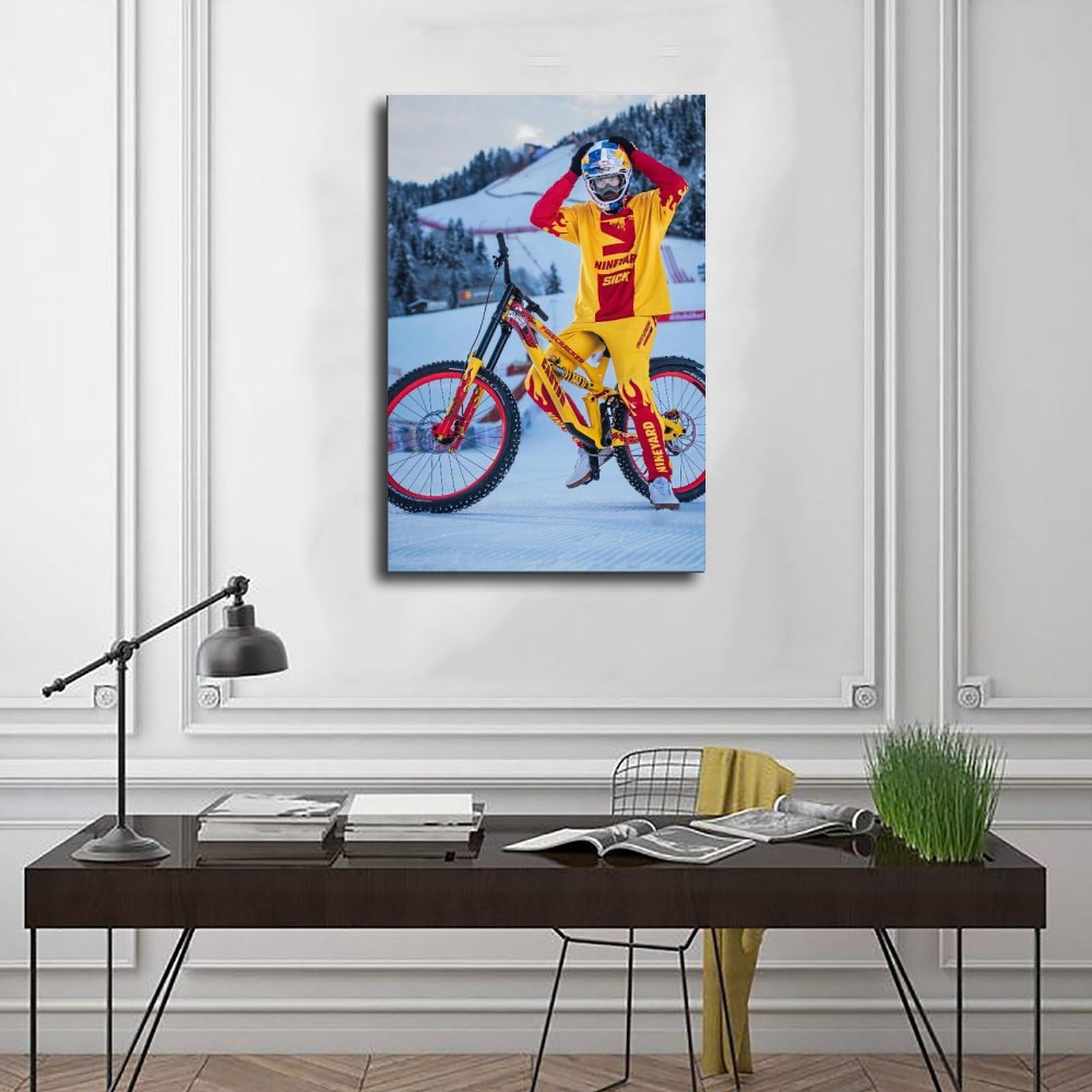 Exklusive Kunst, Extremsport-Abenteuer, Radfahrer, Fabio Wibmer, Freiheit, Wild, Erstaunlicher Junge, Raumdekoration, Porträtposter, 7 Leinwandposter, Schlafzimmer, Dekoration, Landschaft, Büro