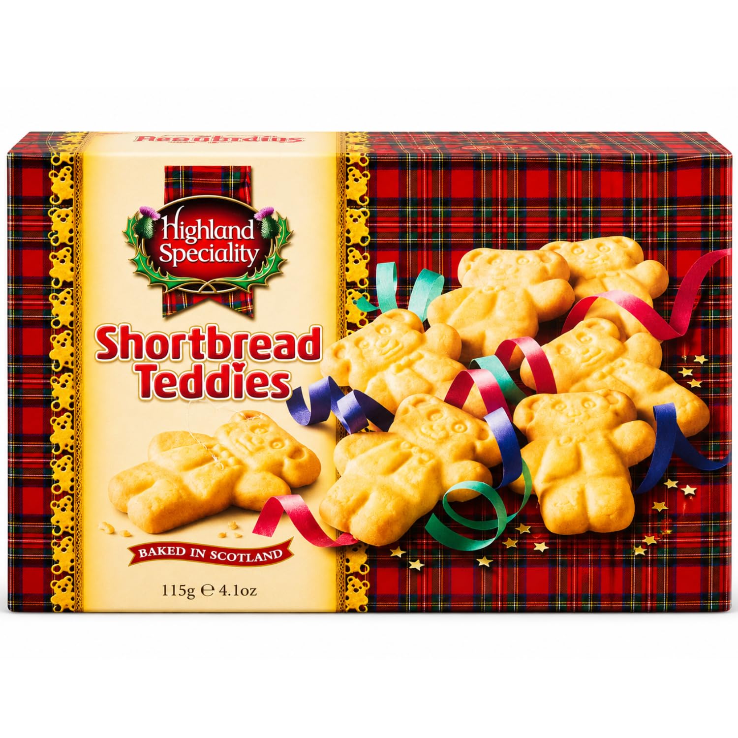 Highland Specialty - Shortbread Teddies Butter Biscuits (115g) By COUGAR | Fun Teddy Bear Shaped Scottish Shortbread Cookies | Crispy Crumbly Tea Time Snack | Premium Baked Family Treat For Kids & Gifting – (Imported-SCOTLAND)-image-30