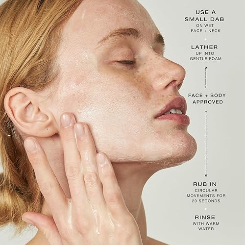 Miniatura 4 de Biba De Sousa, The Daily Cleanser - Gel de baño facial y corporal con cuentas exfoliantes, para piel normal, grasa o manchada, ilumina y refina la