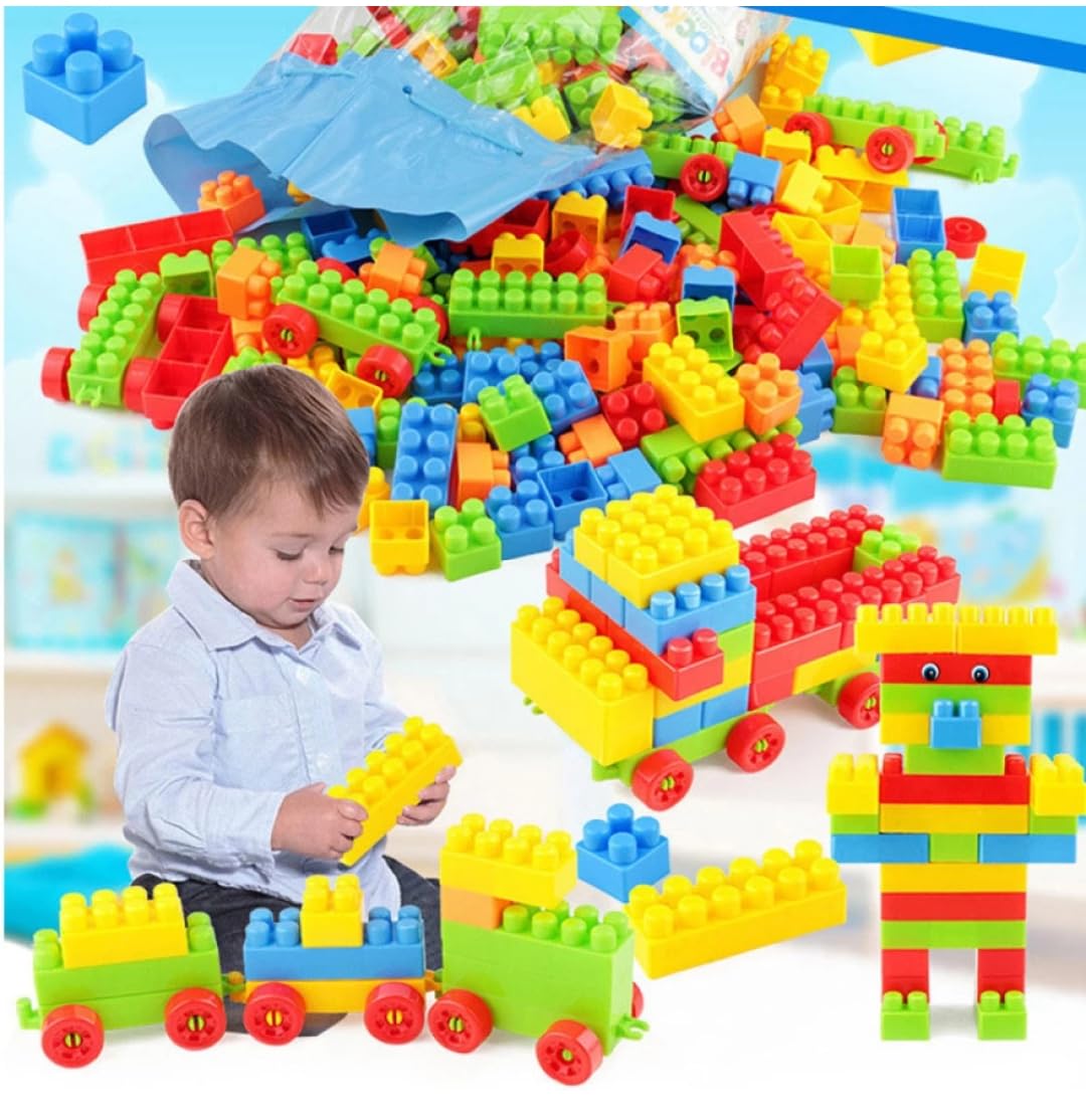 MRWINDJ Plastic Building Blocks for Kids Puzzle Games for Kids, Toys for Children Educational & Learning Toy for Kids, Girls & Boys 75+ Blocks Pouch Packaging|Multicolor (B0D2N6YJM5) Amazon Price History, Amazon Price Tracker