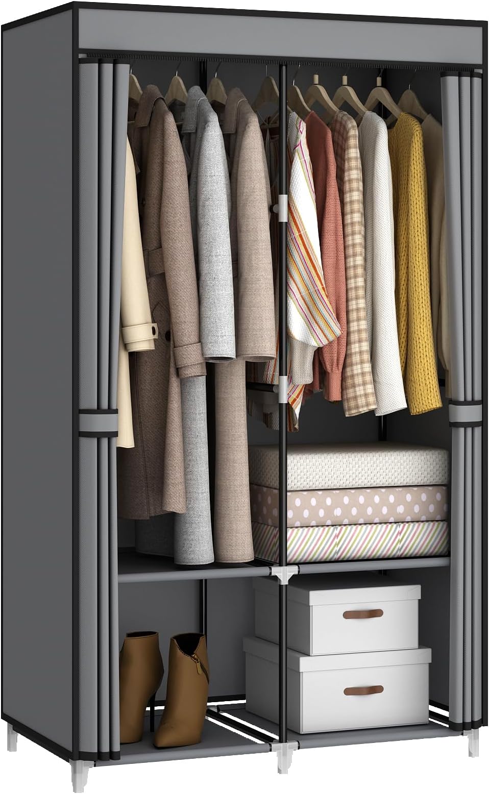 HoneyCanDo 27Inch Wide Portable Wardrobe Closet with