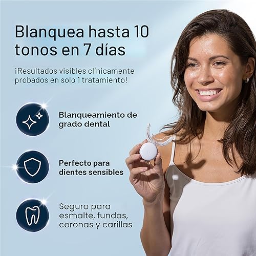 Miniatura 2 de Kit blanqueador de dientes, luz de LED, peróxido de carbamida del 35 %, (2) jeringuillas del gel 0.17 onzas líquidas, bandeja