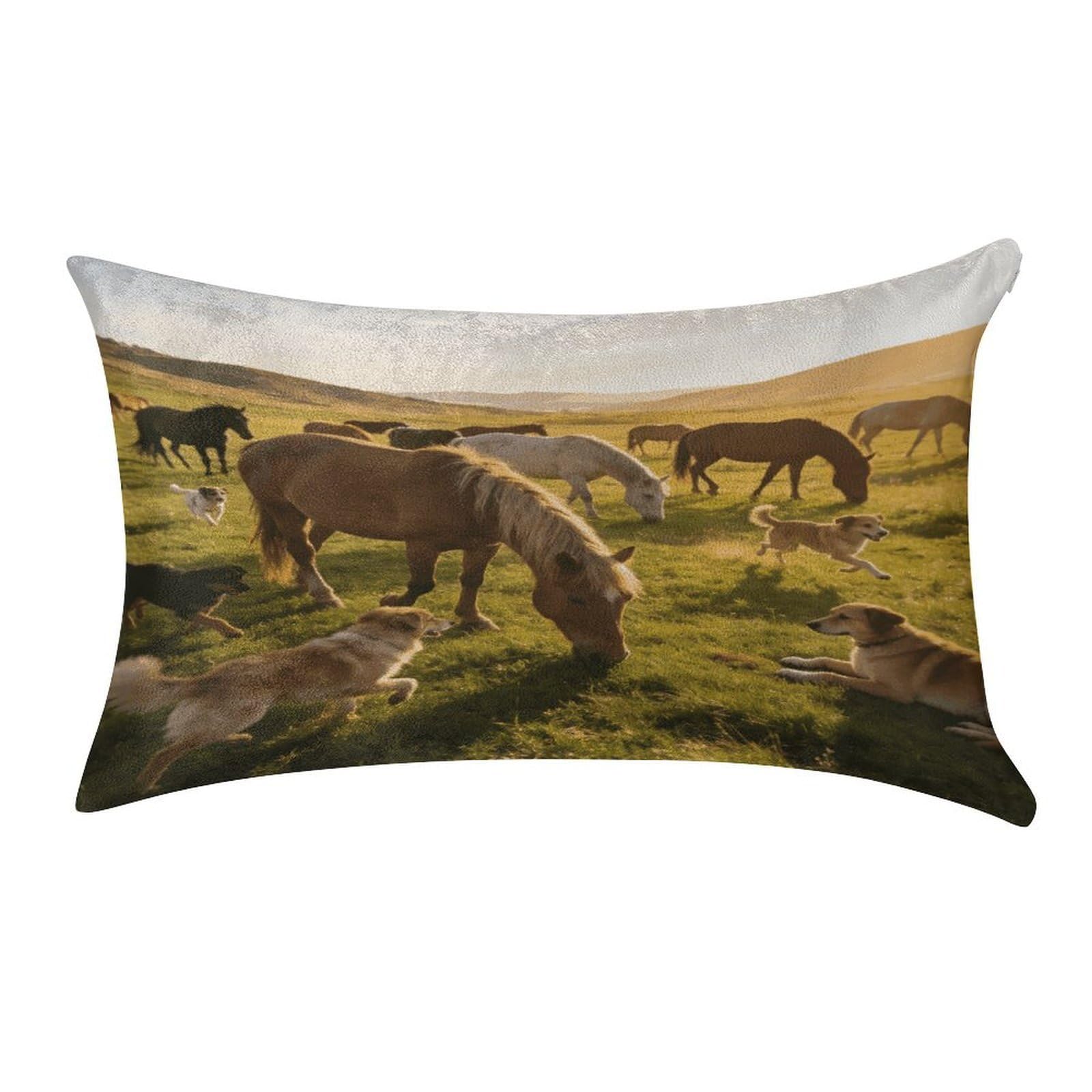 Fodpand Style The Pleasures Of The Open Field Pillowcase,Elegant Designed Home Decor,Velvet Pillowcase,Soft And Cozy,Pillow Case Cover With Hidden Zipper For Bedroom, Sofa, Couch