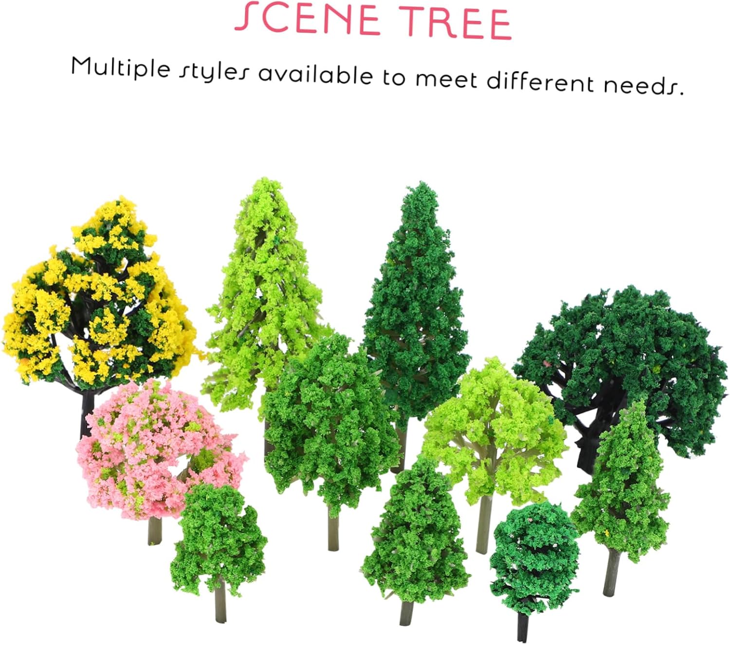 4セット モデルツリーの装飾 人工的な 鉄道模型の木 人工の木 各種シミュレーションミニチュアツリー ミニモデルツリー 妖精の庭のア