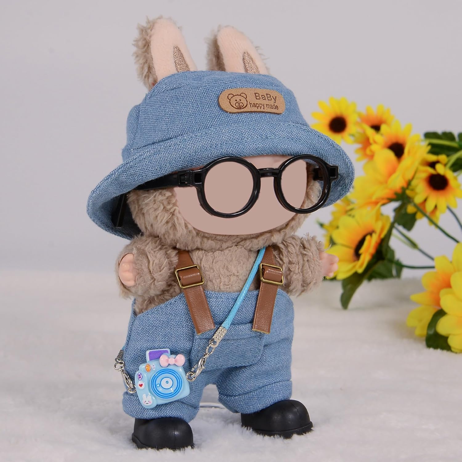 17cm Fashion Doll Clothes and Accessories Set Include: Hat, Overall, Shoes - Image 3