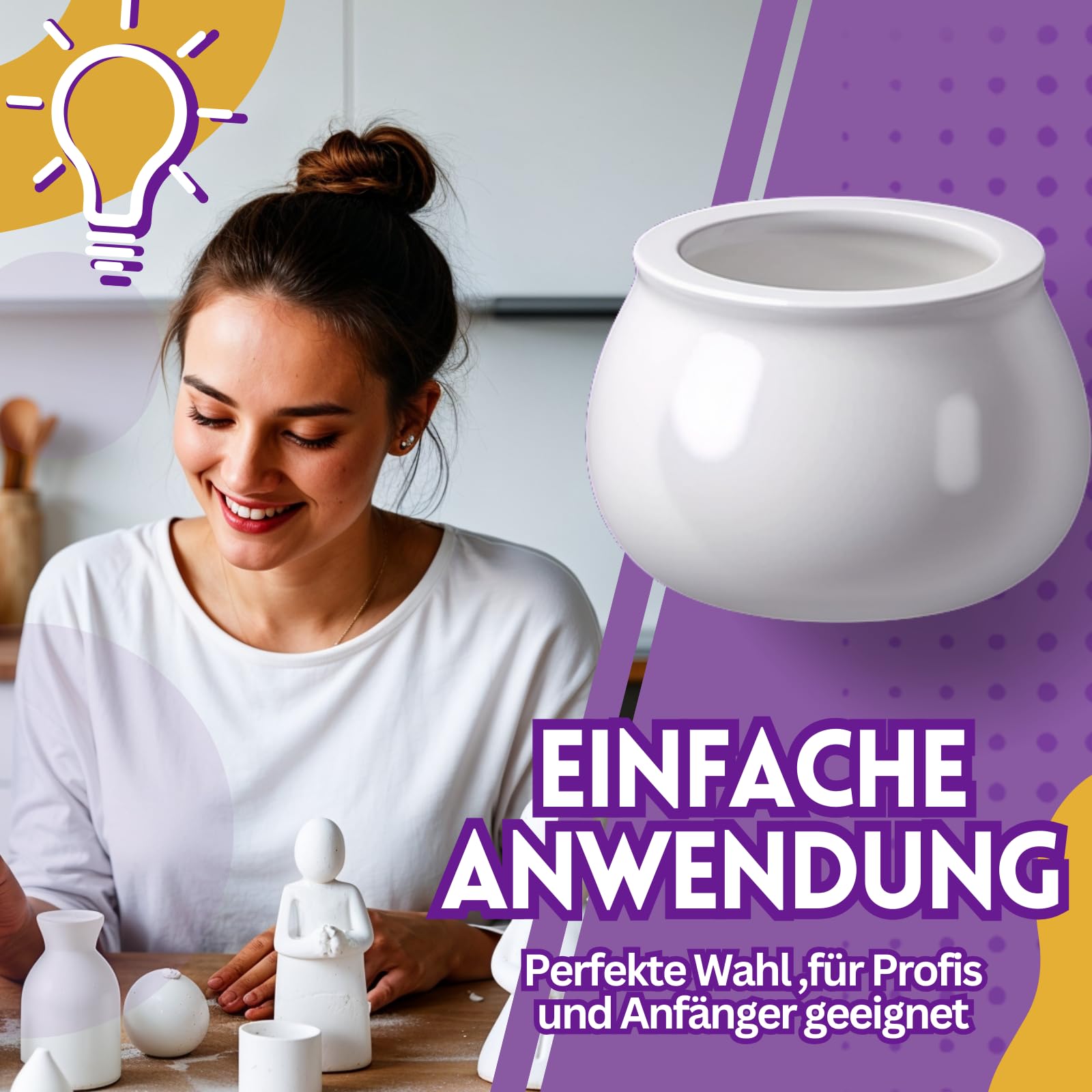 TFC Xyraflix Gießmasse weiß 3:1 – 20 kg - Premium Gips für Kunst, Handwerk & Modellbau – Ideal für detailreiche Abgüsse – Made in Germany