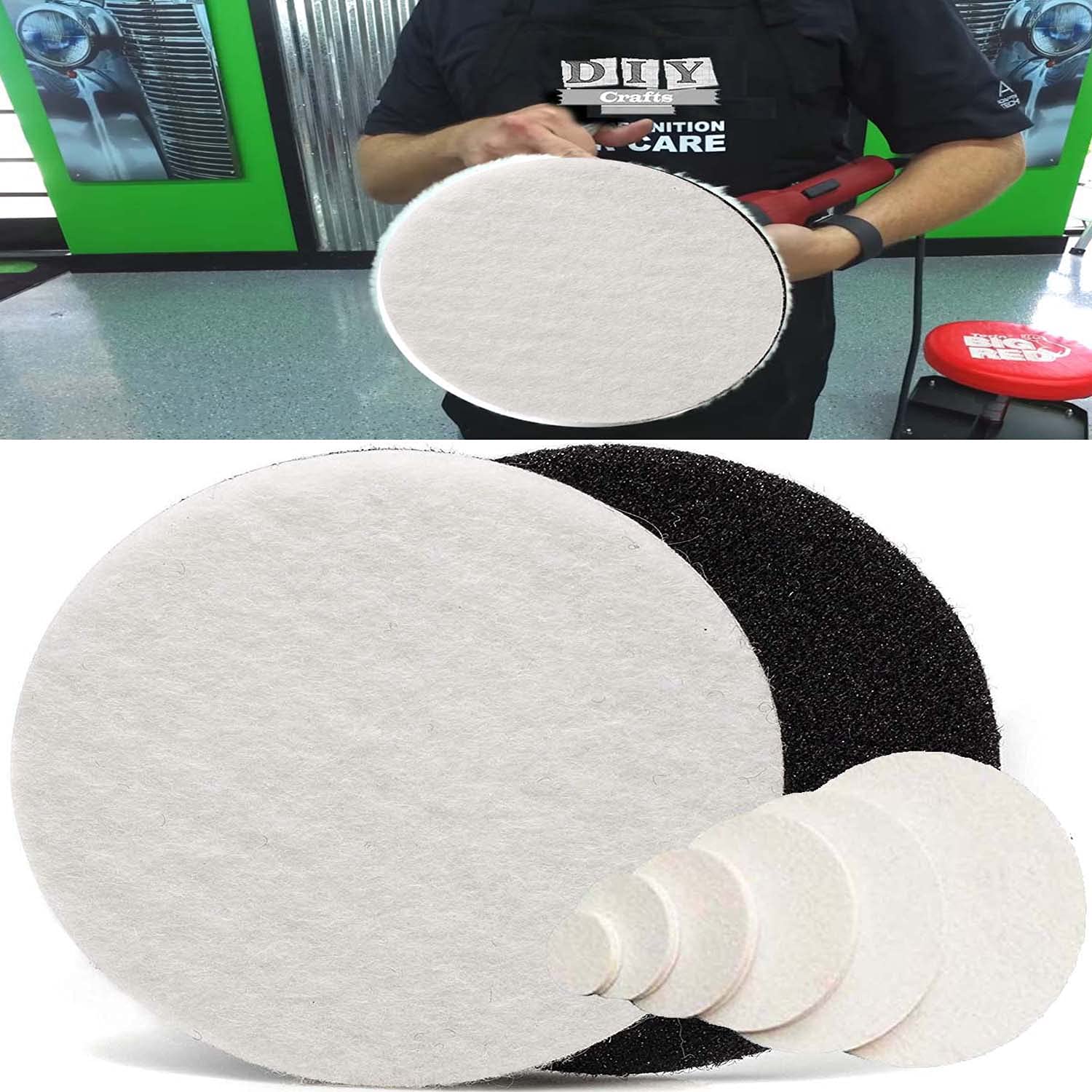 DIY Crafts 5 Pcs, 6"inch Felt Pad Only, Felt Pad Hool Loop Wool Felt Only For Ur Kit Felt Pad Backer Pad+Nut Wheel Cerium Oxide Glass Car Paint Floor Polishing Buf(5 Pcs, 6"inch Felt Pad Only) (B09D19CXBC) Amazon Price History, Amazon Price Tracker