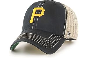 47 MLB Pittsburgh Pirates Hat Fitted Trawler Team Color Mesh Trucker Clean Up Adjustable Hat