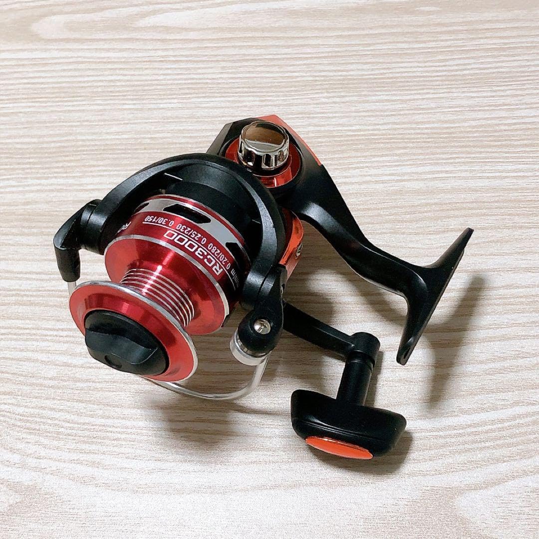 スピニングリール RC4000 レッド 釣りリール フィッシング アウトドア