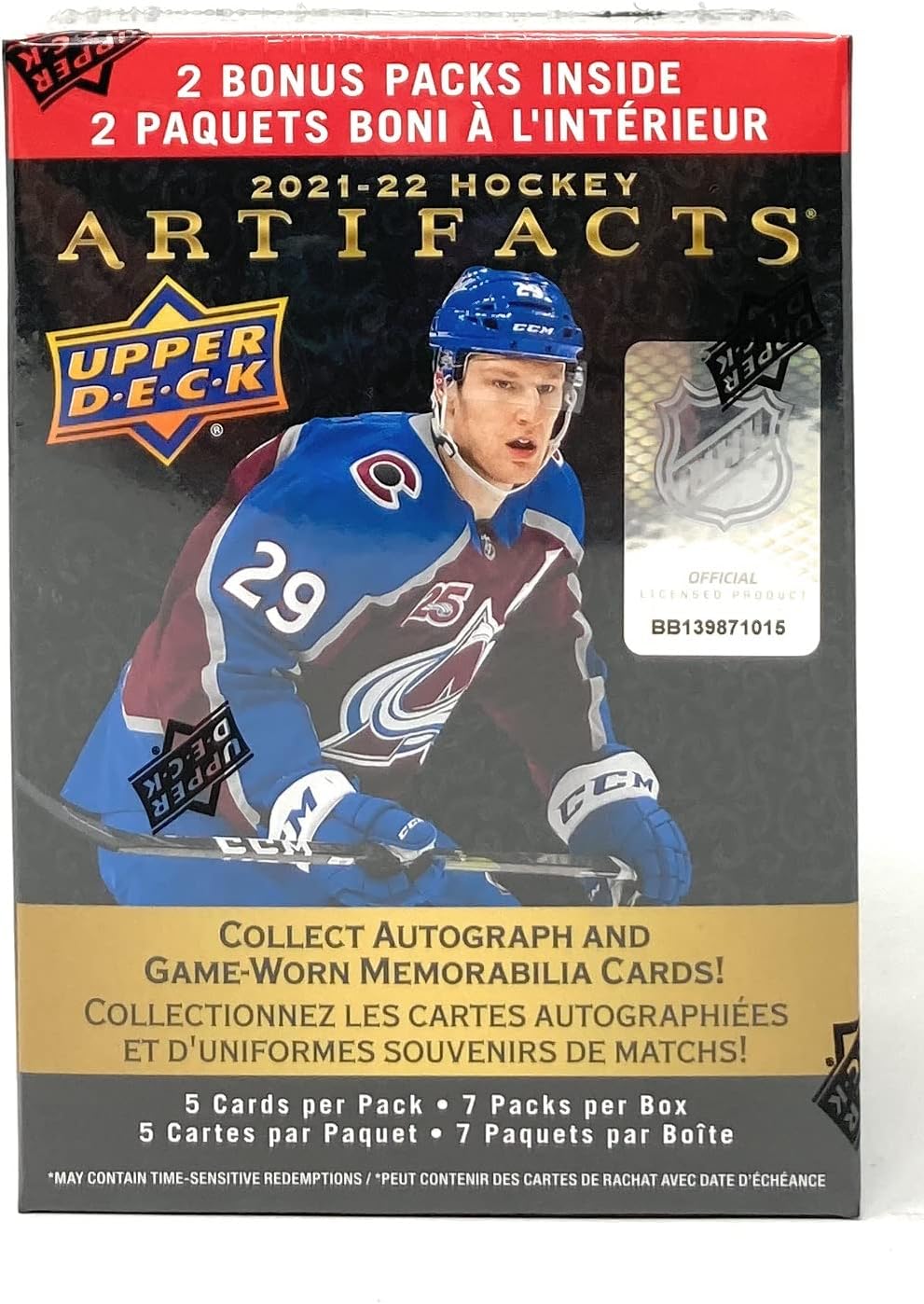 Upper Deck 2021/22 Artifacts Hockey Blaster Box