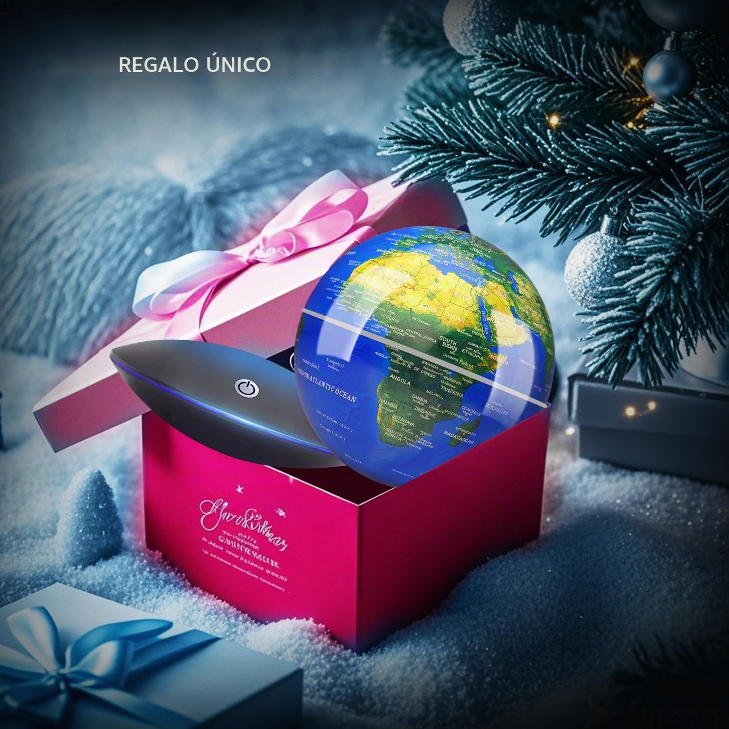 Globo levitante magnético con luz led, 360 giratorio globo flotante mapa del mundo para la pantalla de la oficina en casa, regalo de tecnología fresca para hombres padre y niñas