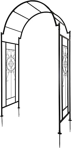 Miniatura 7 de OUTOUR Arco de jardín Arbor Arbour Trellis Archway para plantas trepadoras, rosas, vides, estante de soporte, jardín al aire libre, césped, patio,