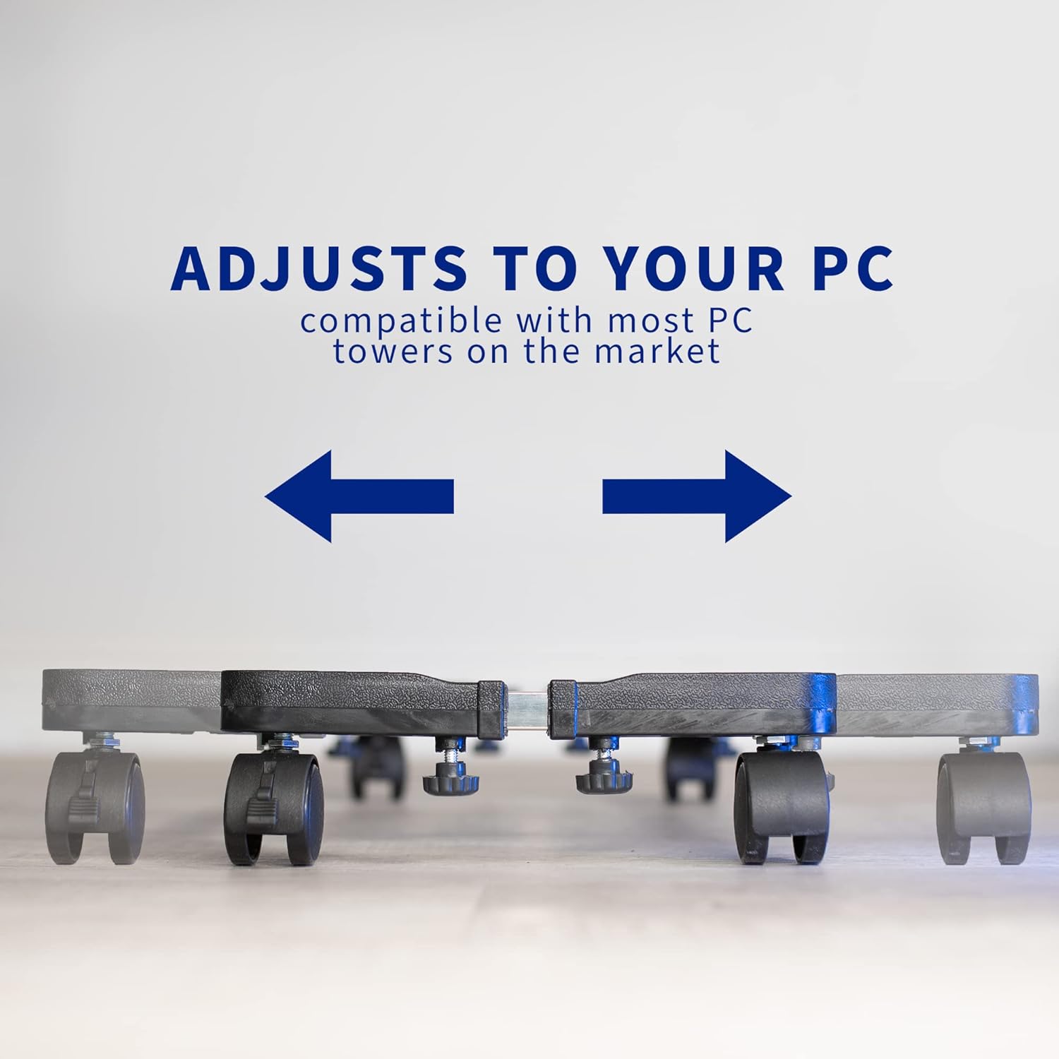 VIVO Large Steel PC Cart, Rolling CPU Trolley, Adjustable Mobile Computer Stand Holder with Locking Caster Wheels, Fits Most Gaming PCs up to 15 x 22 inches, Under Desk, Black, CART-PC03L : Office Products