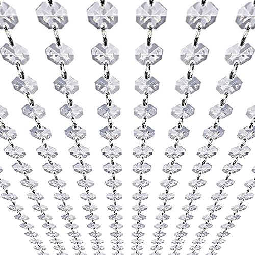 Miniatura 8 de Hebras con gemas de vidrio acrílico transparentes KinHom colgante para bodas como decoración de Navidad y como guirnalda para árboles de los deseos